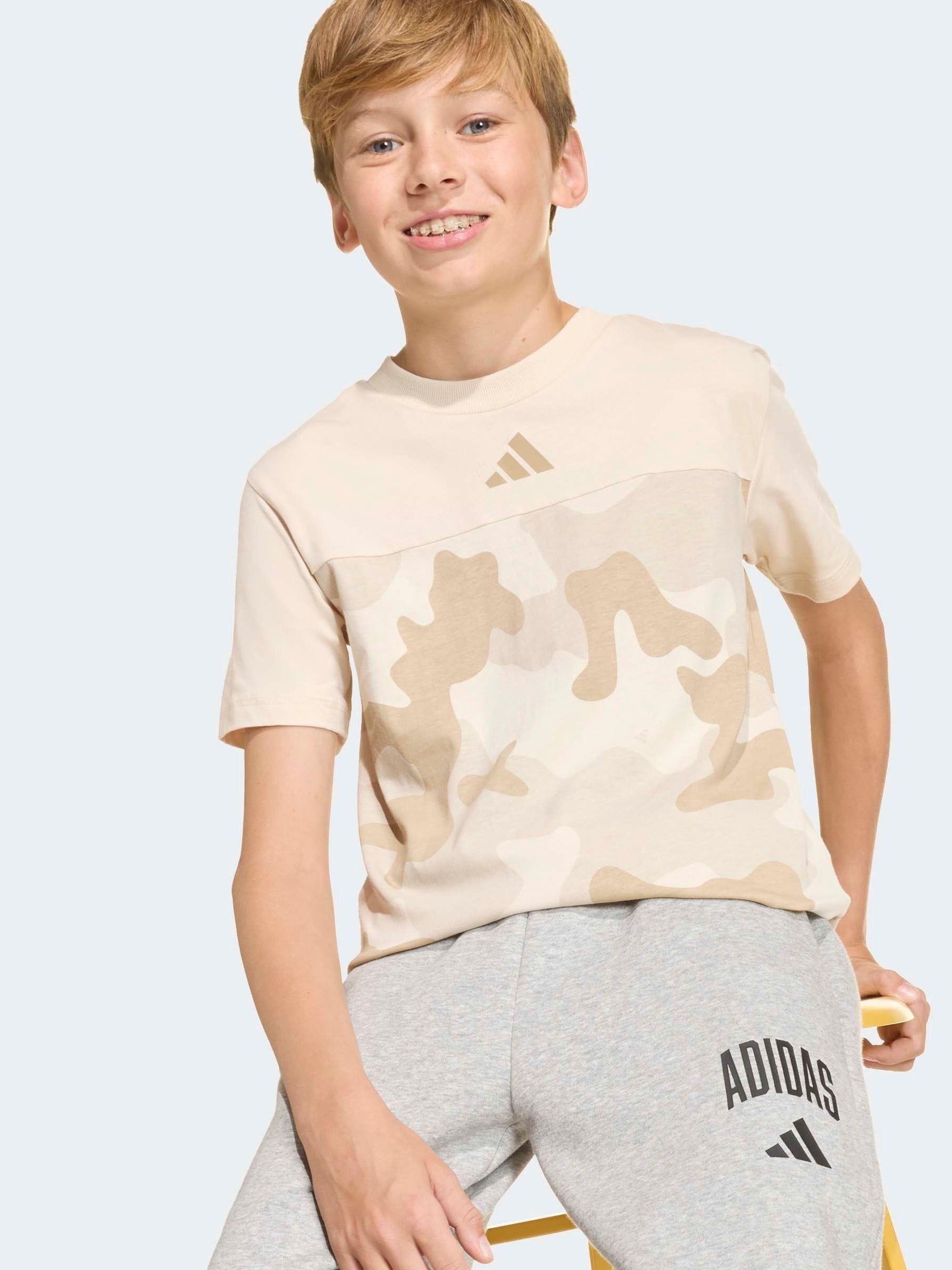 Dsiney Kidz - adidas Neutral Essentials Camo Cotton Kids T-Shirt image 5