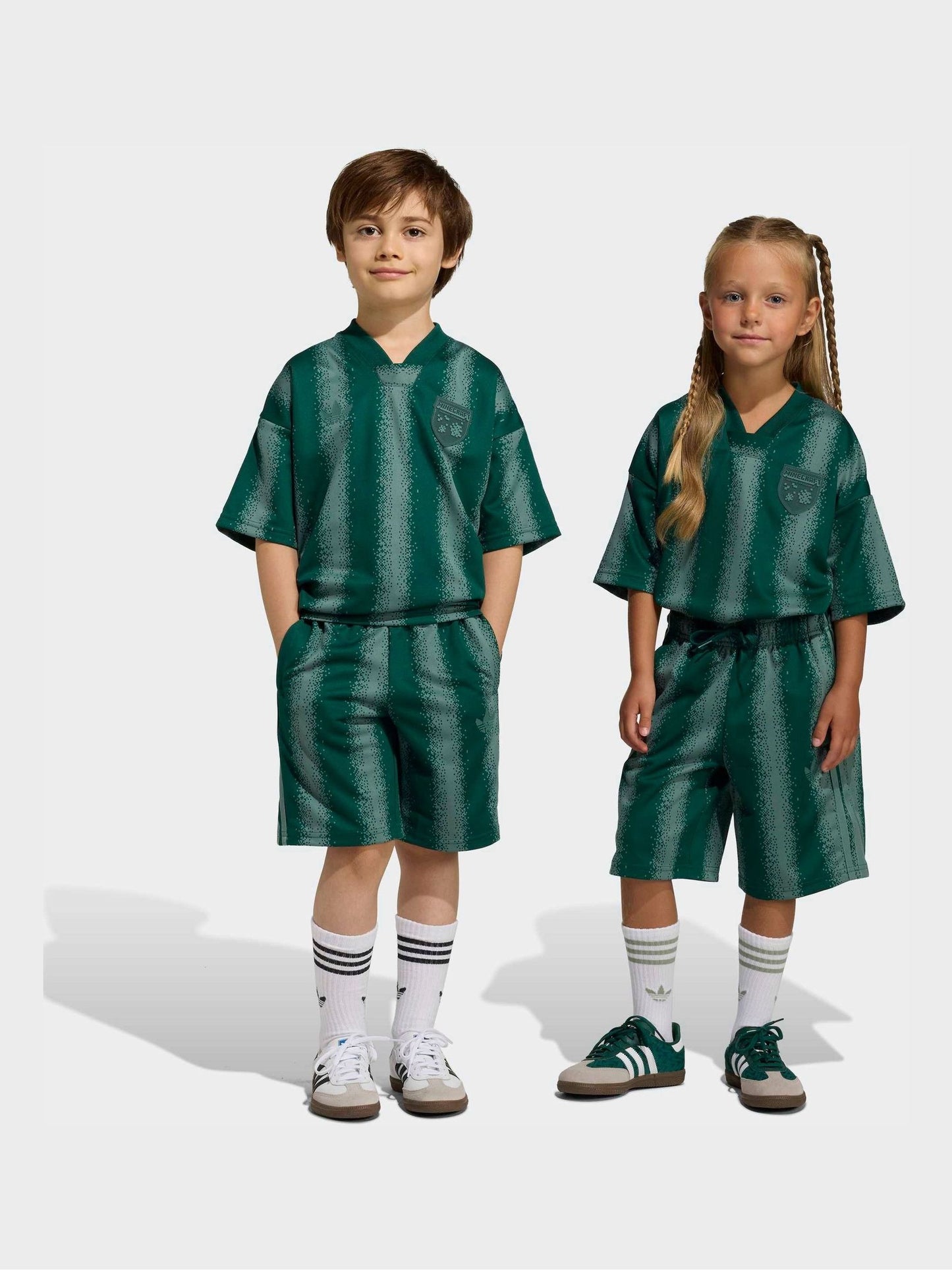 Dsiney Kidz - adidas Originals Green Minecraft Oversized Top  and Shorts Little Kids Set image 3