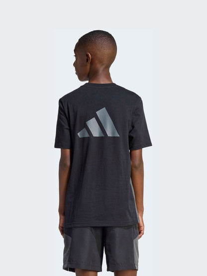 Dsiney Kidz - adidas Black Colourblock T-Shirt image 2