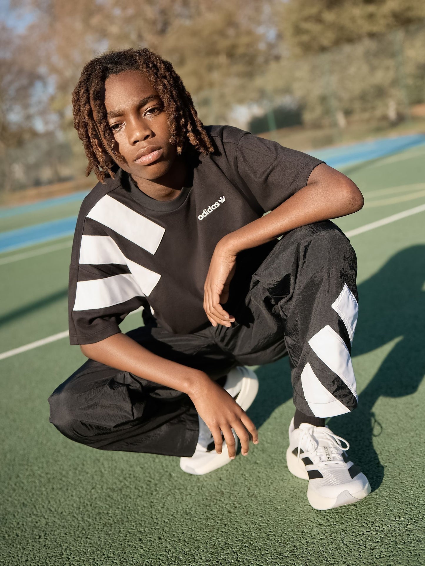 Dsiney Kidz - adidas originals Black Blocked Logo Oversized T-Shirt image 1