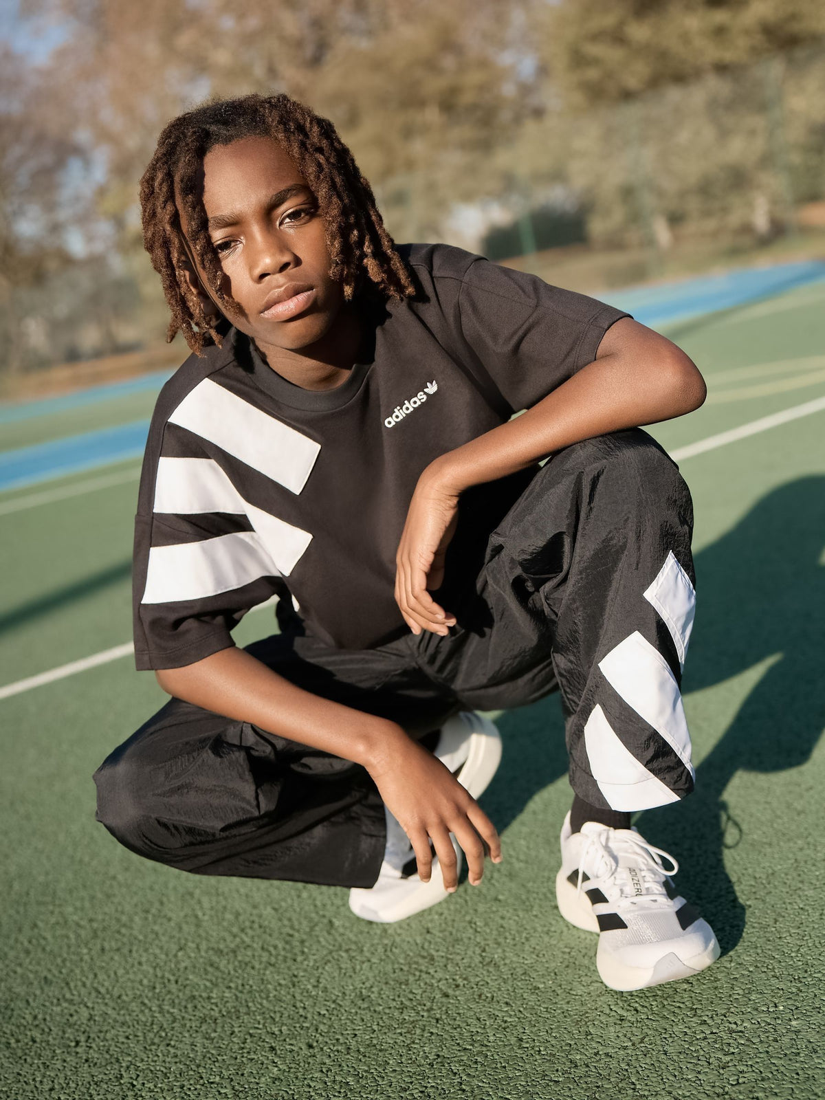 Dsiney Kidz - adidas originals Black Blocked Logo Oversized T-Shirt image 1