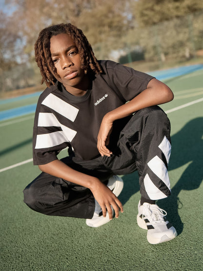 Dsiney Kidz - adidas originals Black Blocked Logo Oversized T-Shirt image 1