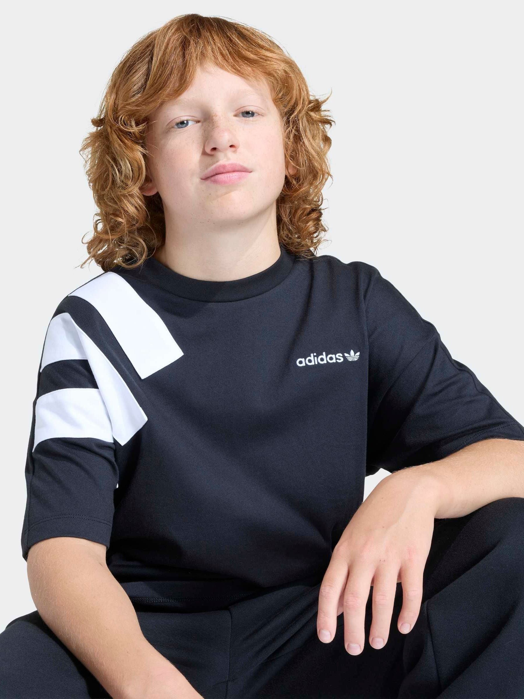 Dsiney Kidz - adidas originals Black Blocked Logo Oversized T-Shirt image 5