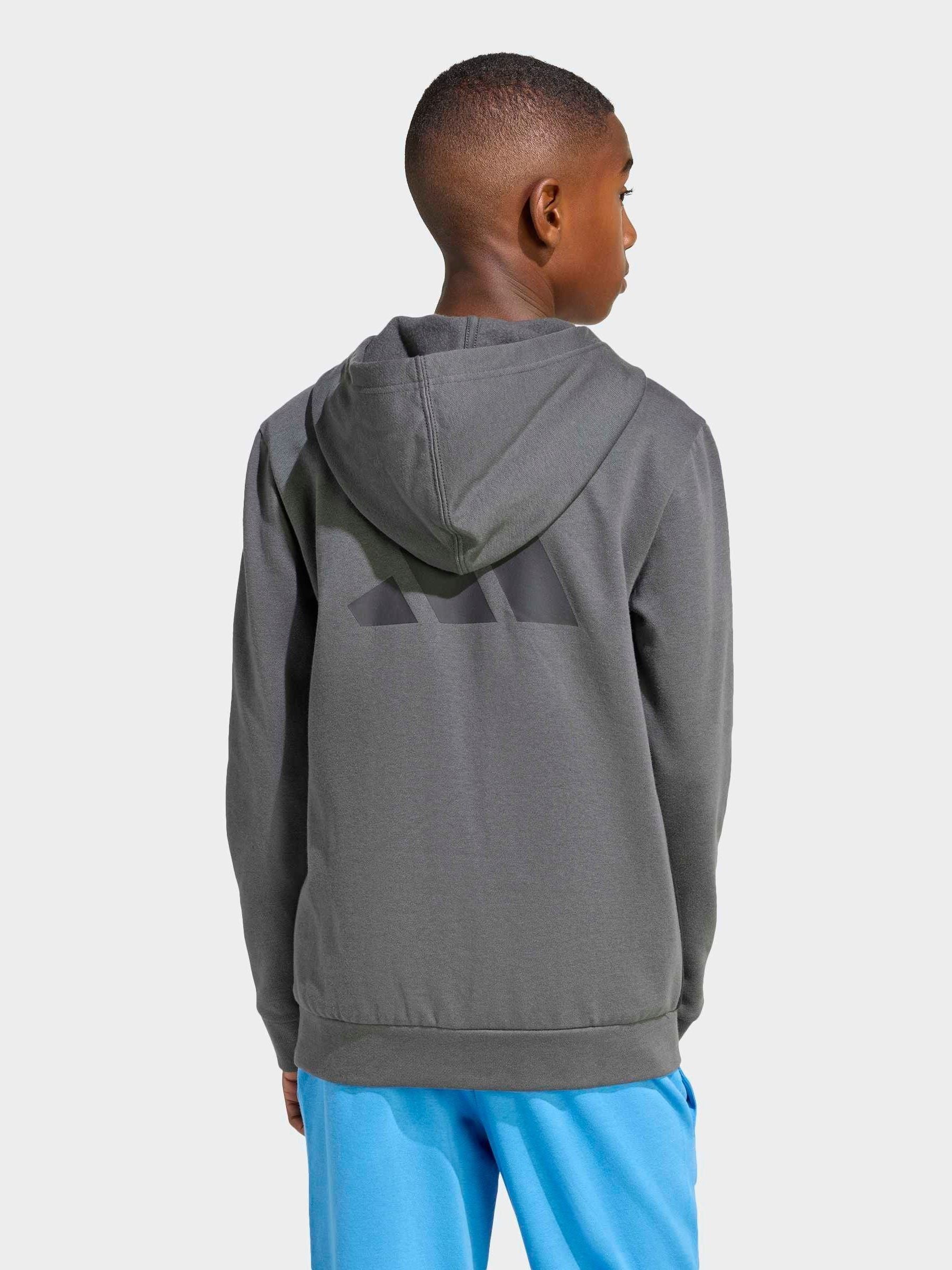 Dsiney Kidz - adidas Grey Colourblock Full Zip Hoodie image 2