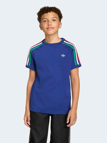 Dsiney Kidz - adidas Originals Blue 3 Stripes T-Shirt image 2