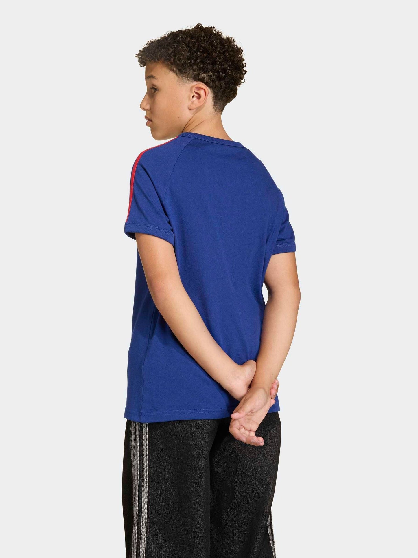 Dsiney Kidz - adidas Originals Blue 3 Stripes T-Shirt image 3