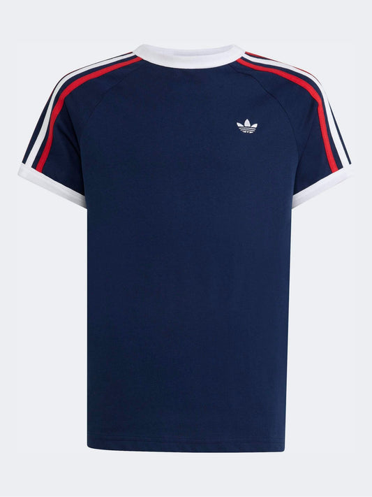 Dsiney Kidz - adidas Originals Navy 3 Stripes T-Shirt image 1
