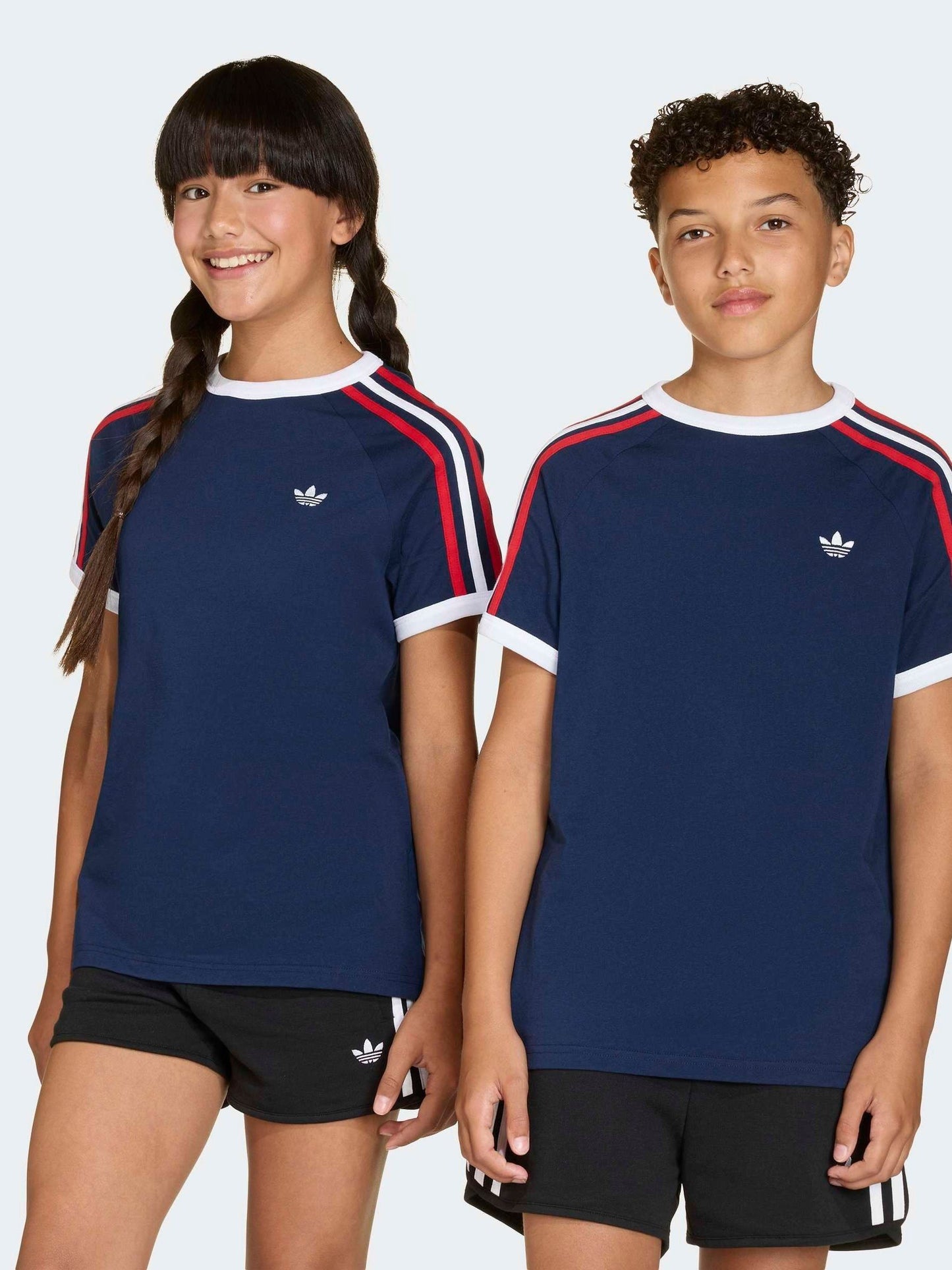 Dsiney Kidz - adidas Originals Navy 3 Stripes T-Shirt image 2