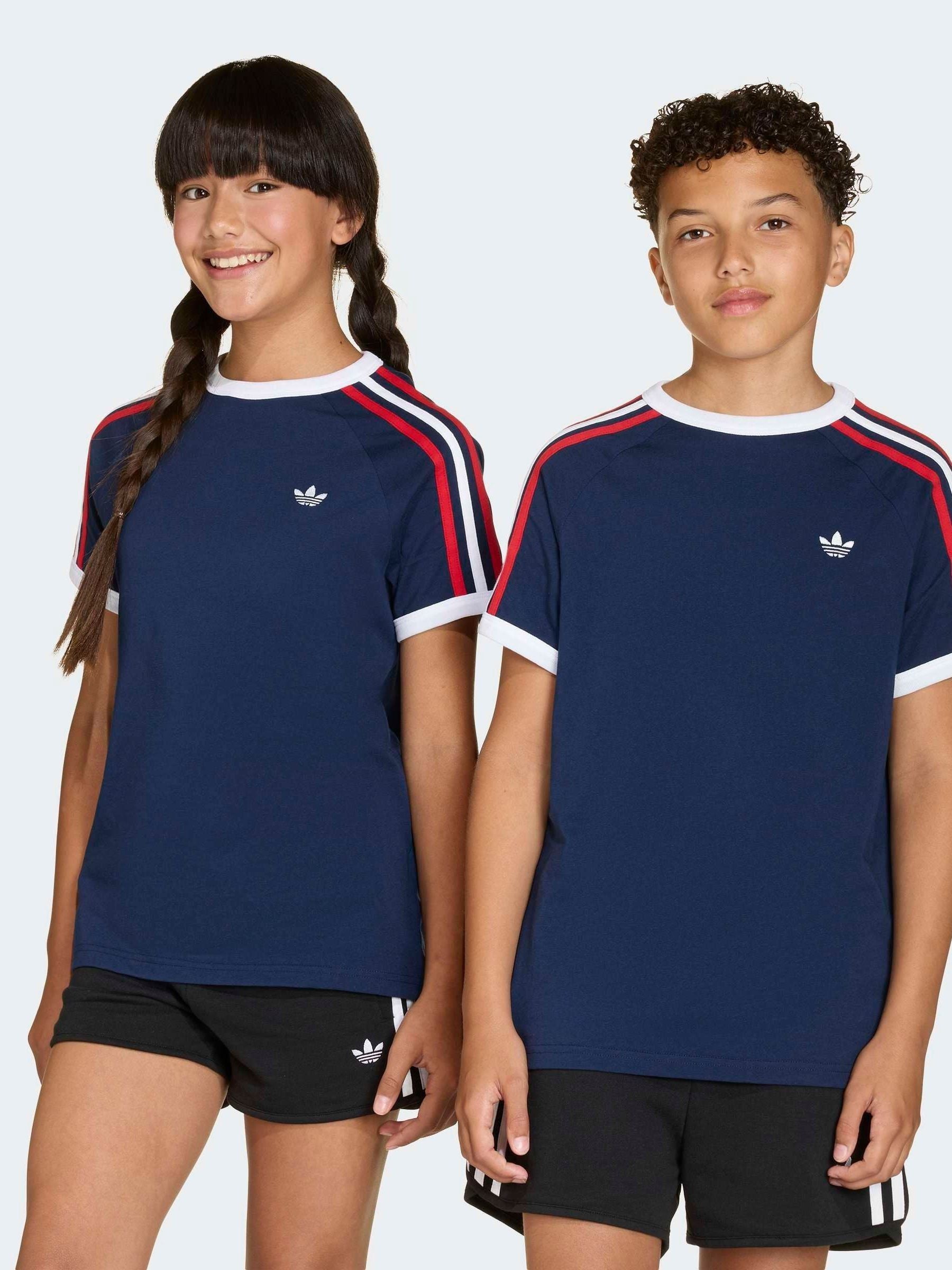 Dsiney Kidz - adidas Originals Navy 3 Stripes T-Shirt image 2
