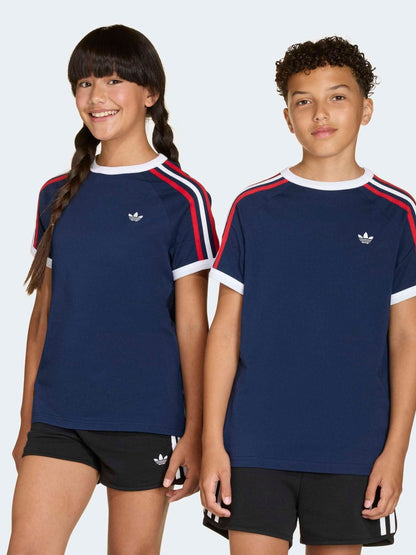 Dsiney Kidz - adidas Originals Navy 3 Stripes T-Shirt image 2