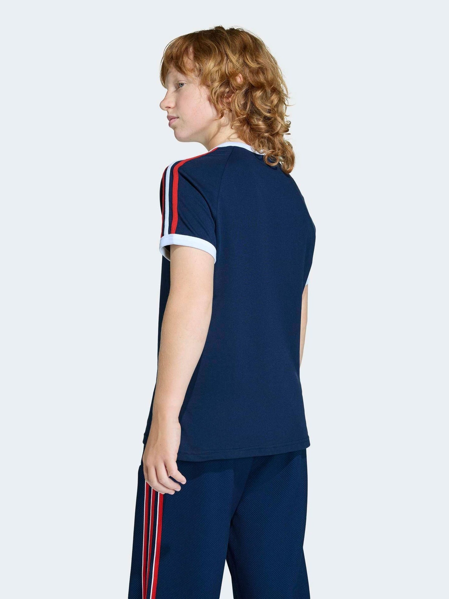 Dsiney Kidz - adidas Originals Navy 3 Stripes T-Shirt image 3
