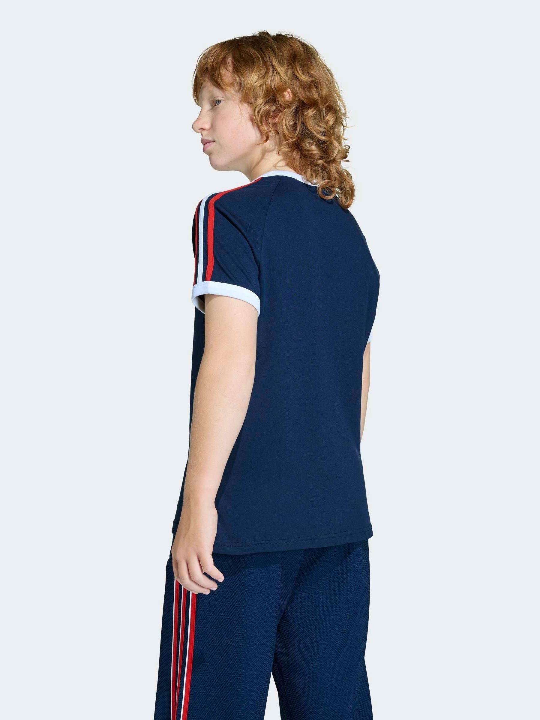 Dsiney Kidz - adidas Originals Navy 3 Stripes T-Shirt image 3