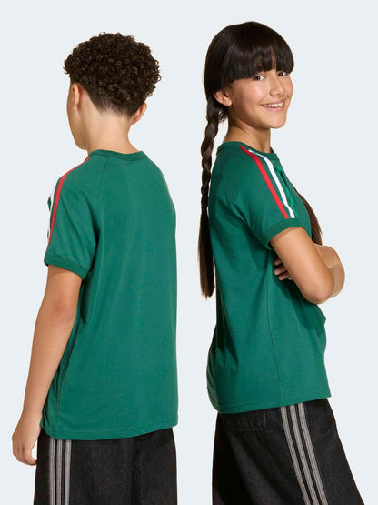 Dsiney Kidz - adidas Originals Green 3 Stripes T-Shirt image 2
