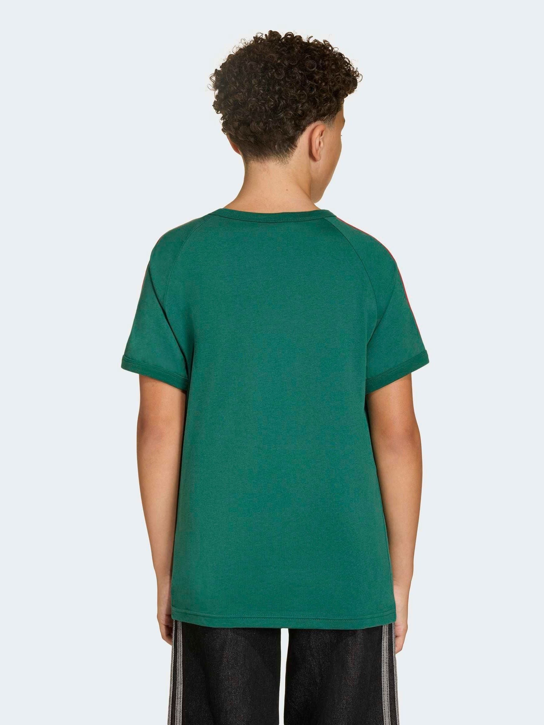 Dsiney Kidz - adidas Originals Green 3 Stripes T-Shirt image 3