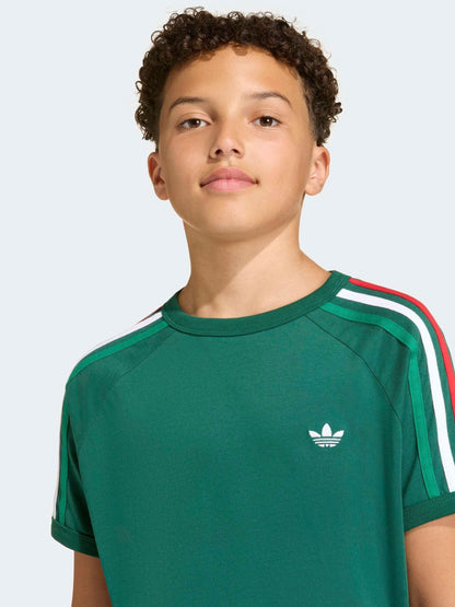 Dsiney Kidz - adidas Originals Green 3 Stripes T-Shirt image 4
