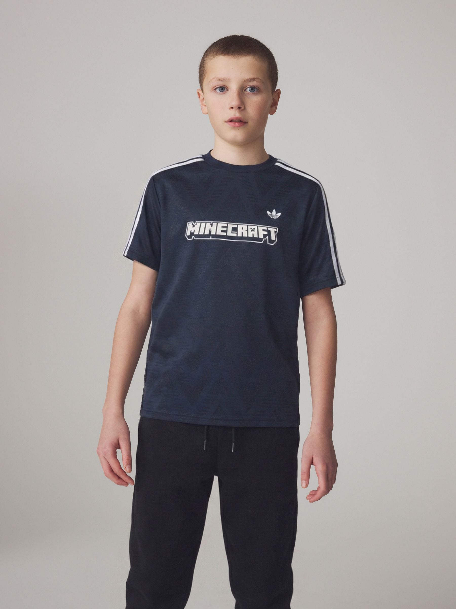 Dsiney Kidz - adidas Originals Black Minecraft Jaqard T-Shirt Jersey image 1