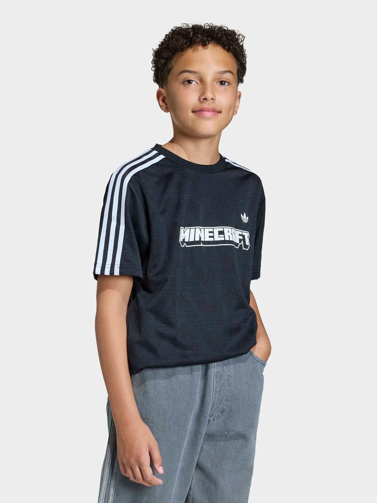 Dsiney Kidz - adidas Originals Black Minecraft Jaqard T-Shirt Jersey image 2