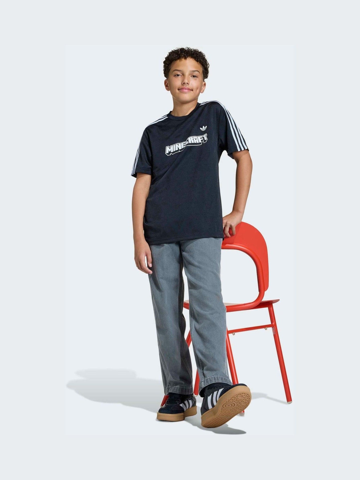 Dsiney Kidz - adidas Originals Black Minecraft Jaqard T-Shirt Jersey image 4