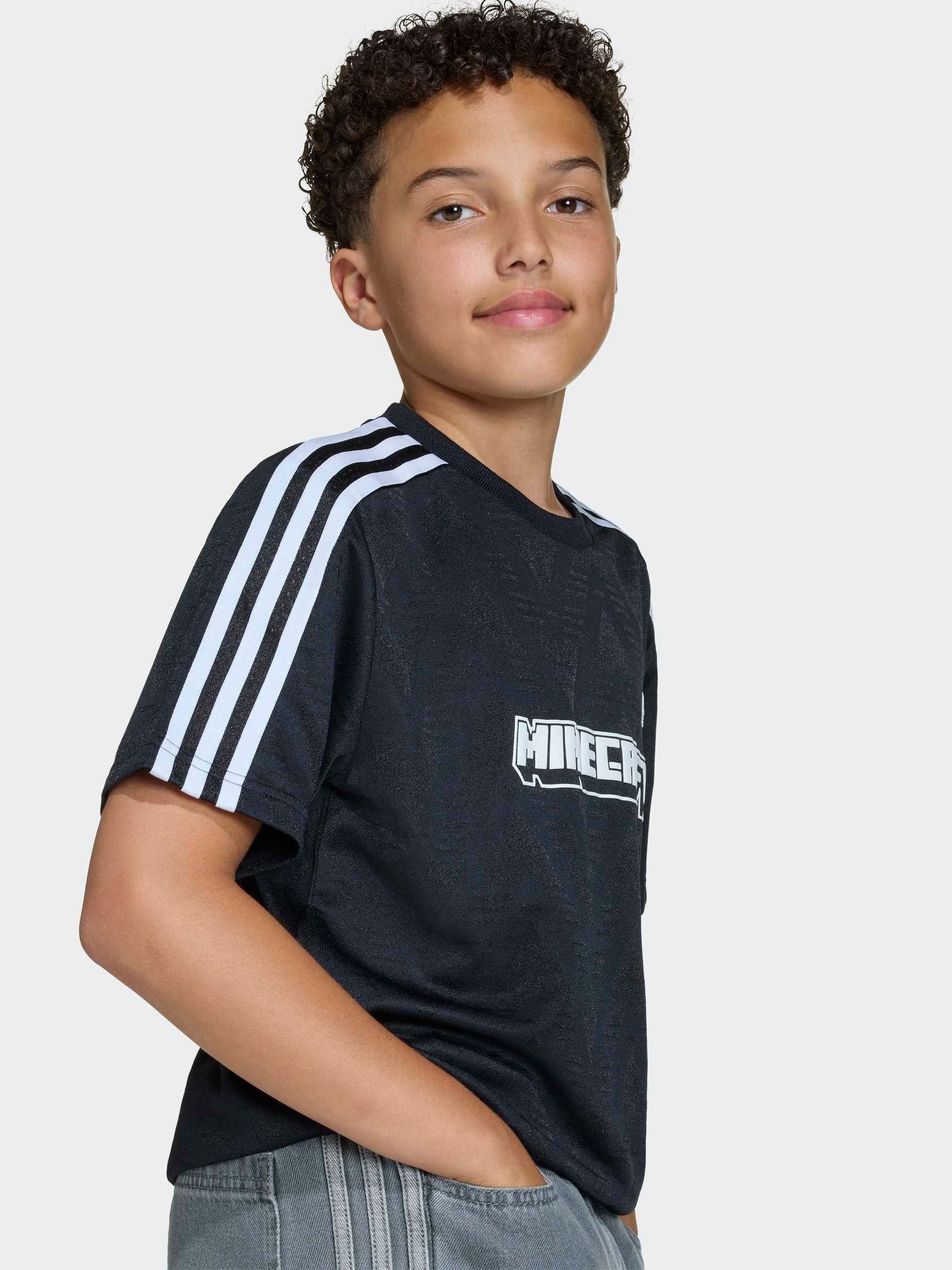Dsiney Kidz - adidas Originals Black Minecraft Jaqard T-Shirt Jersey image 5