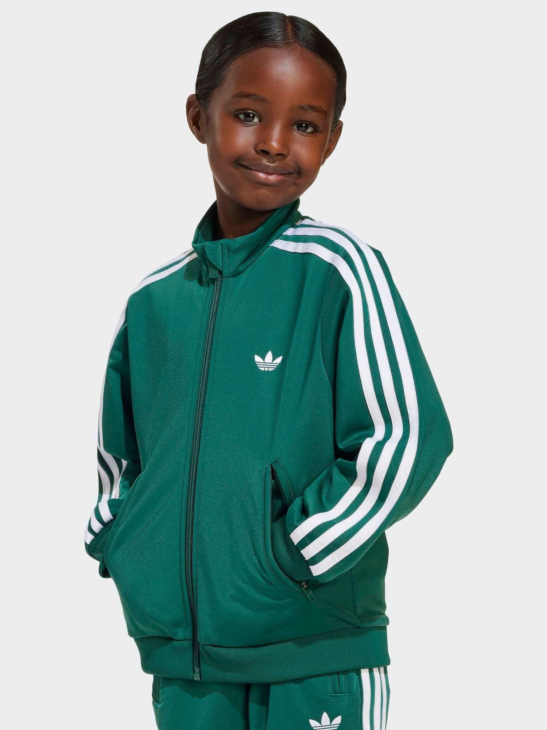 Dsiney Kidz - adidas Originals Green Firebird Little Kids Tracksuit image 5