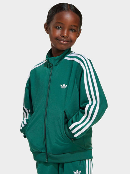 Dsiney Kidz - adidas Originals Green Firebird Little Kids Tracksuit image 5