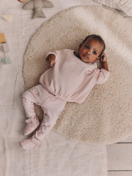 Pink Baby Sweatshirt and Leggings 2 Piece Set (0mths-2yrs) (0mths-2yrs) image 1