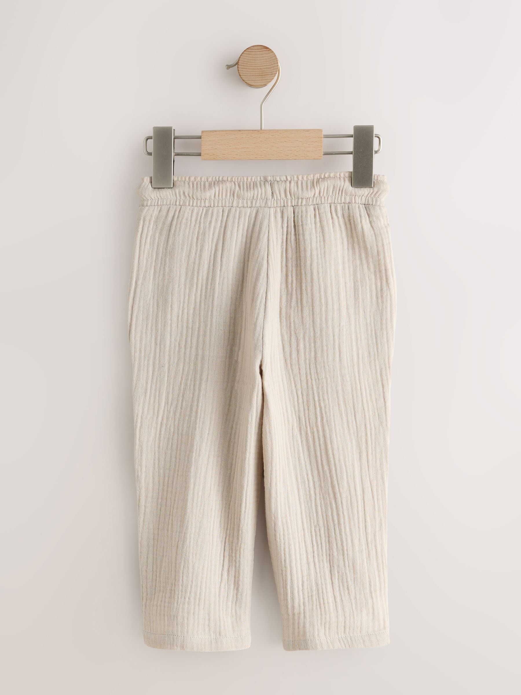 Neutral and Sage Green Striped Trousers (3mths-7yrs) image 2