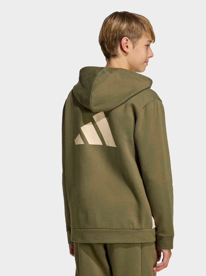 Dsiney Kidz - adidas Green Colour Block Hoodie image 3