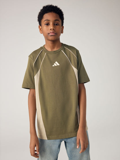 Dsiney Kidz - adidas Green Colourblock T-Shirt image 1