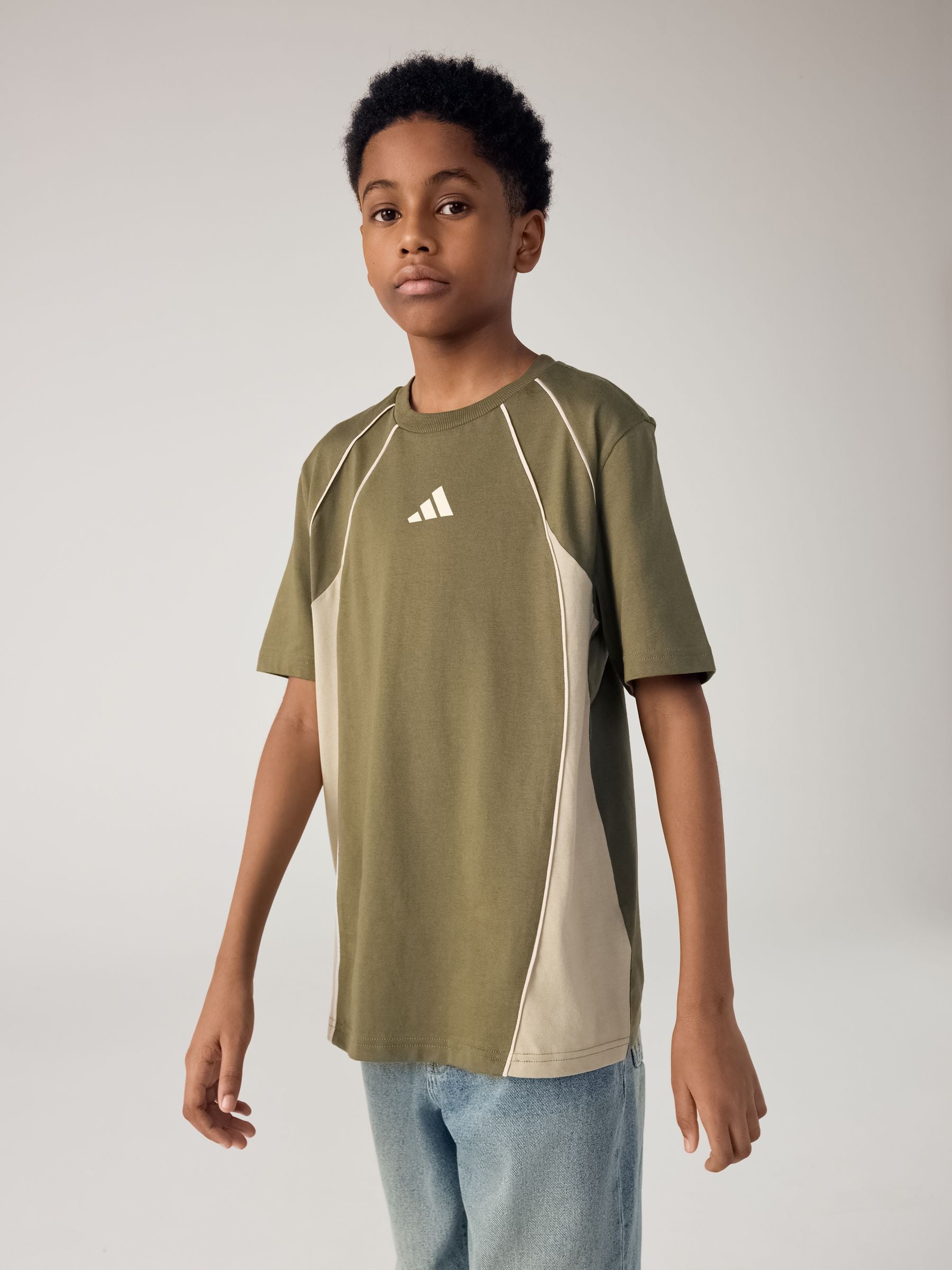 Dsiney Kidz - adidas Green Colourblock T-Shirt image 4