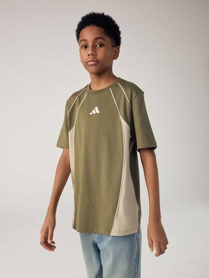 Dsiney Kidz - adidas Green Colourblock T-Shirt image 4