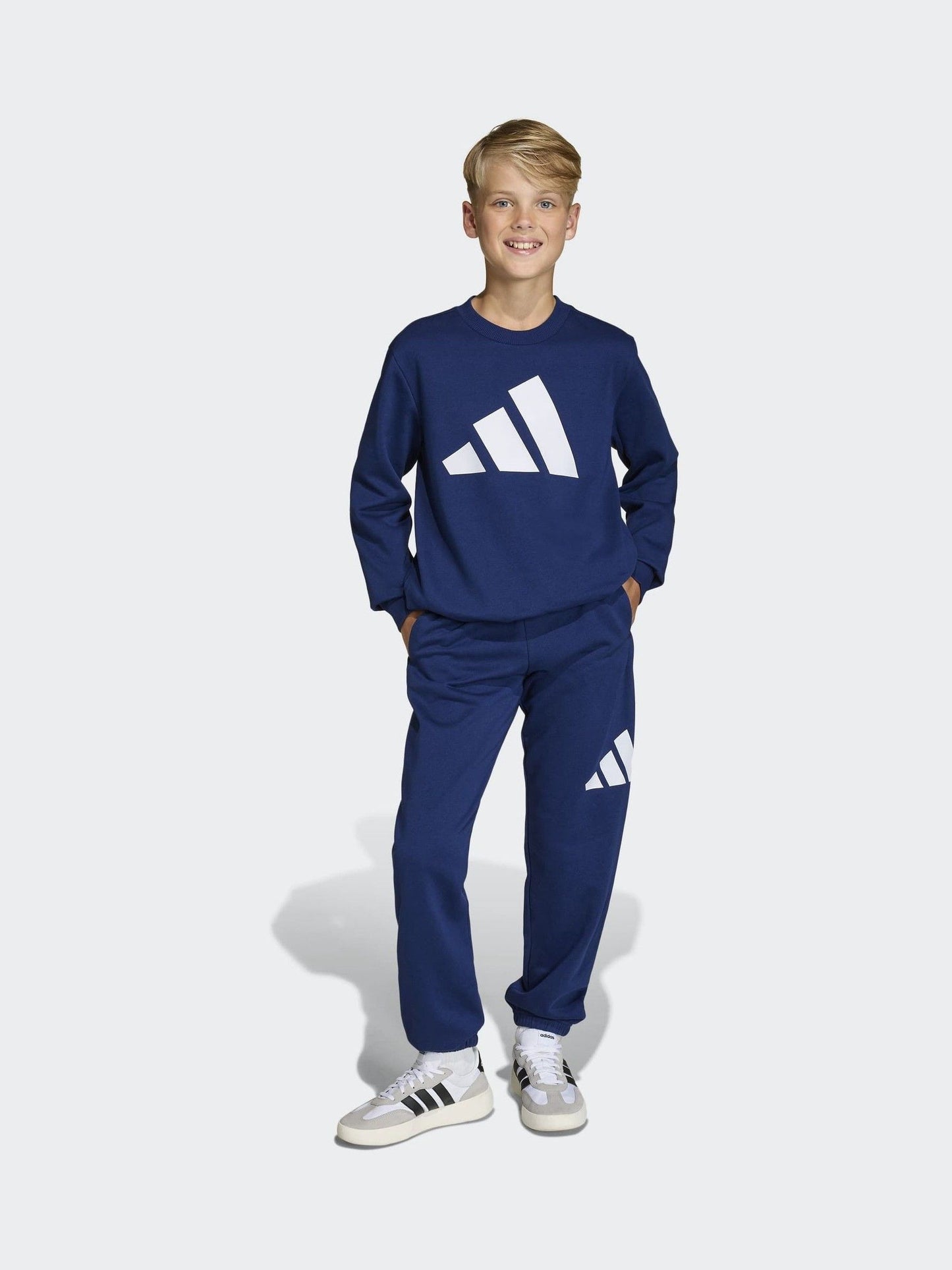 Dsiney Kidz - adidas Blue Essentials Sweatshirt and Joggers Set image 1