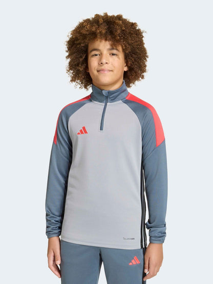 Dsiney Kidz - adidas Grey Tiro Essentials Quarter Zip Training Top image 1