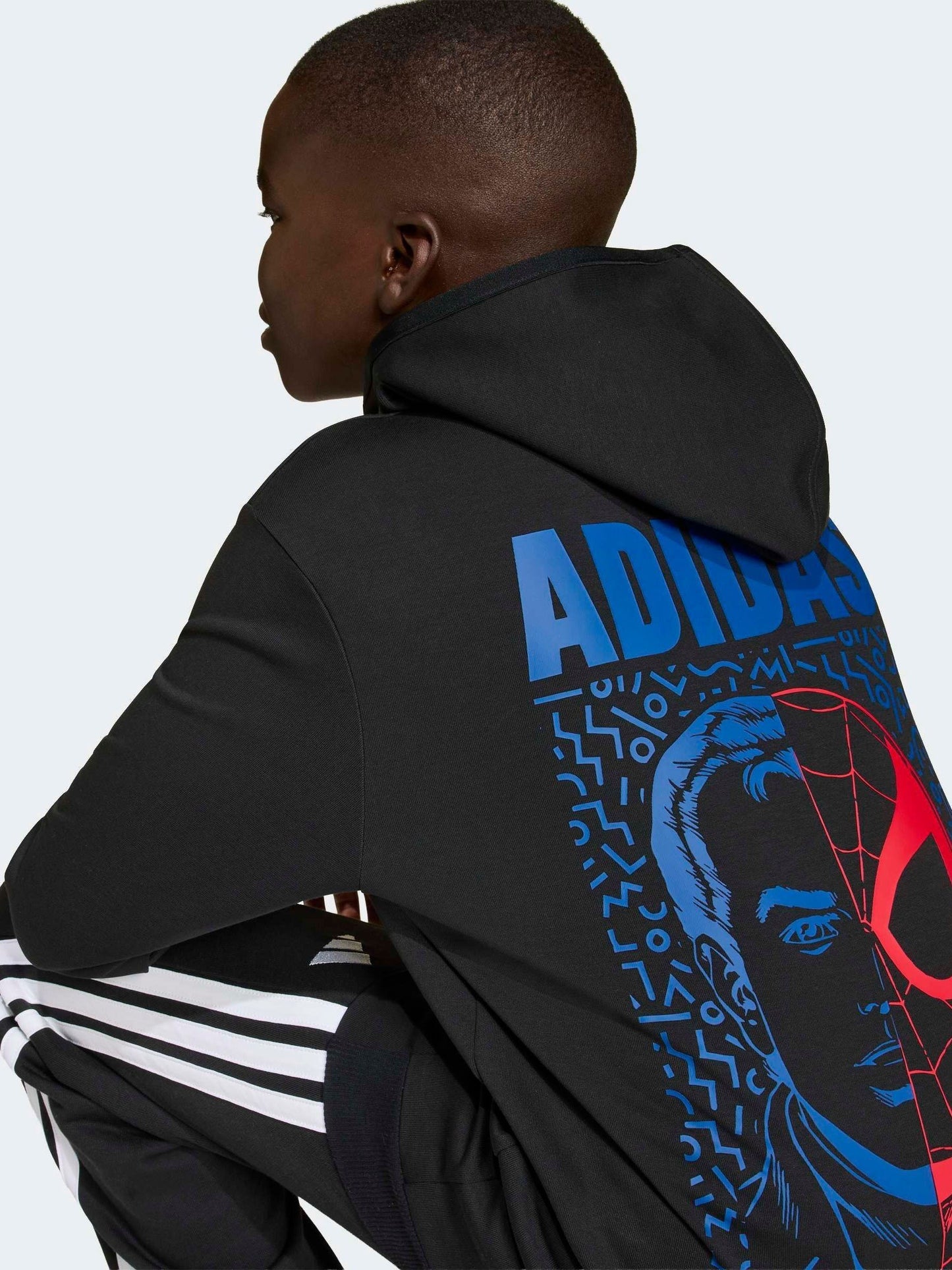 Dsiney Kidz - adidas Black Marvel Spider-Man Graphic Hoodie image 5