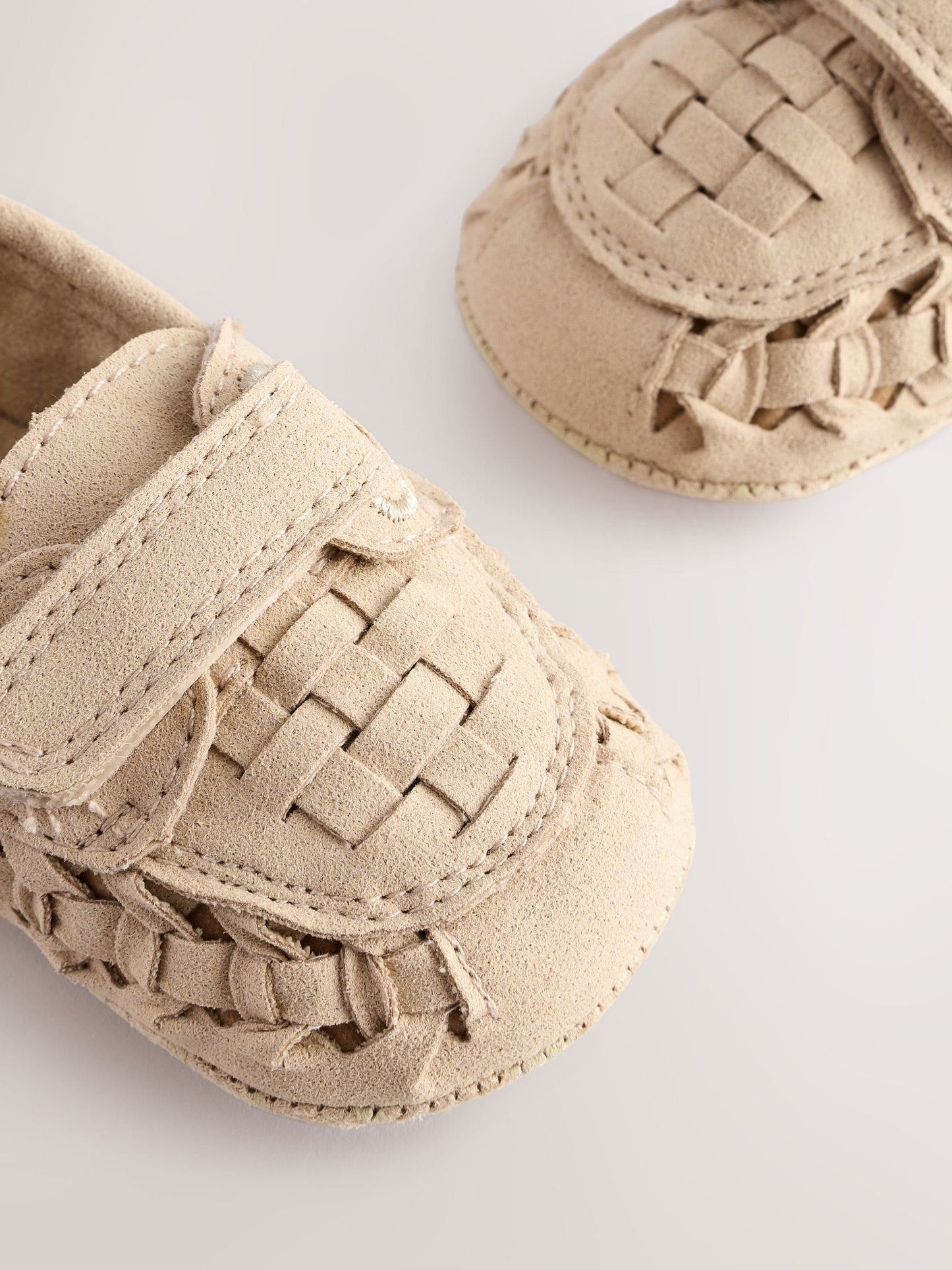 Neutral Touch Fastening Baby Woven Loafers (0-2mths) image 5