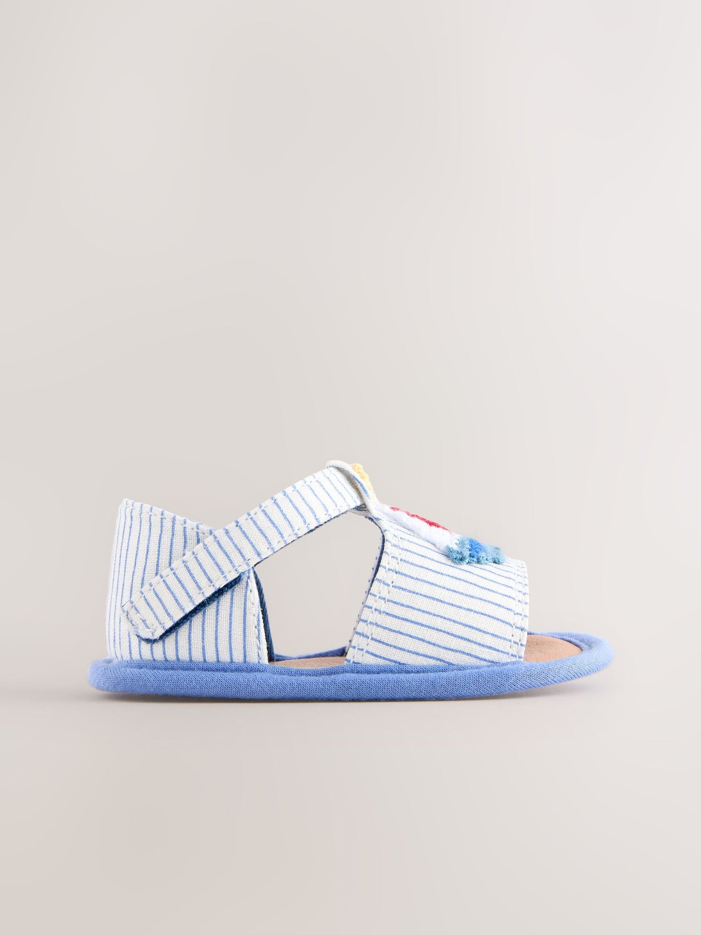 Navy Nautical Touch Fastening Baby Sandals (0-2mths) image 2