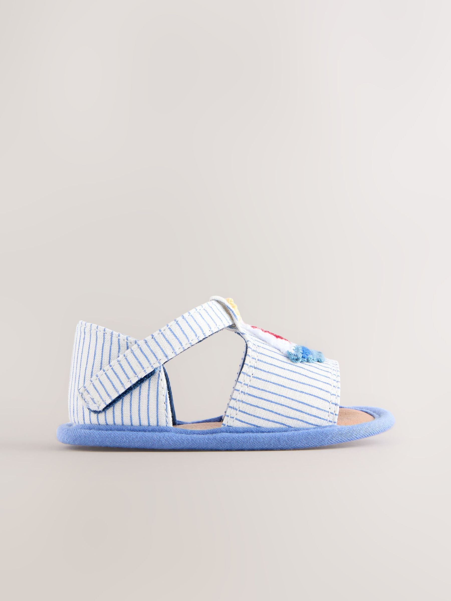 Navy Nautical Touch Fastening Baby Sandals (0-2mths) image 2