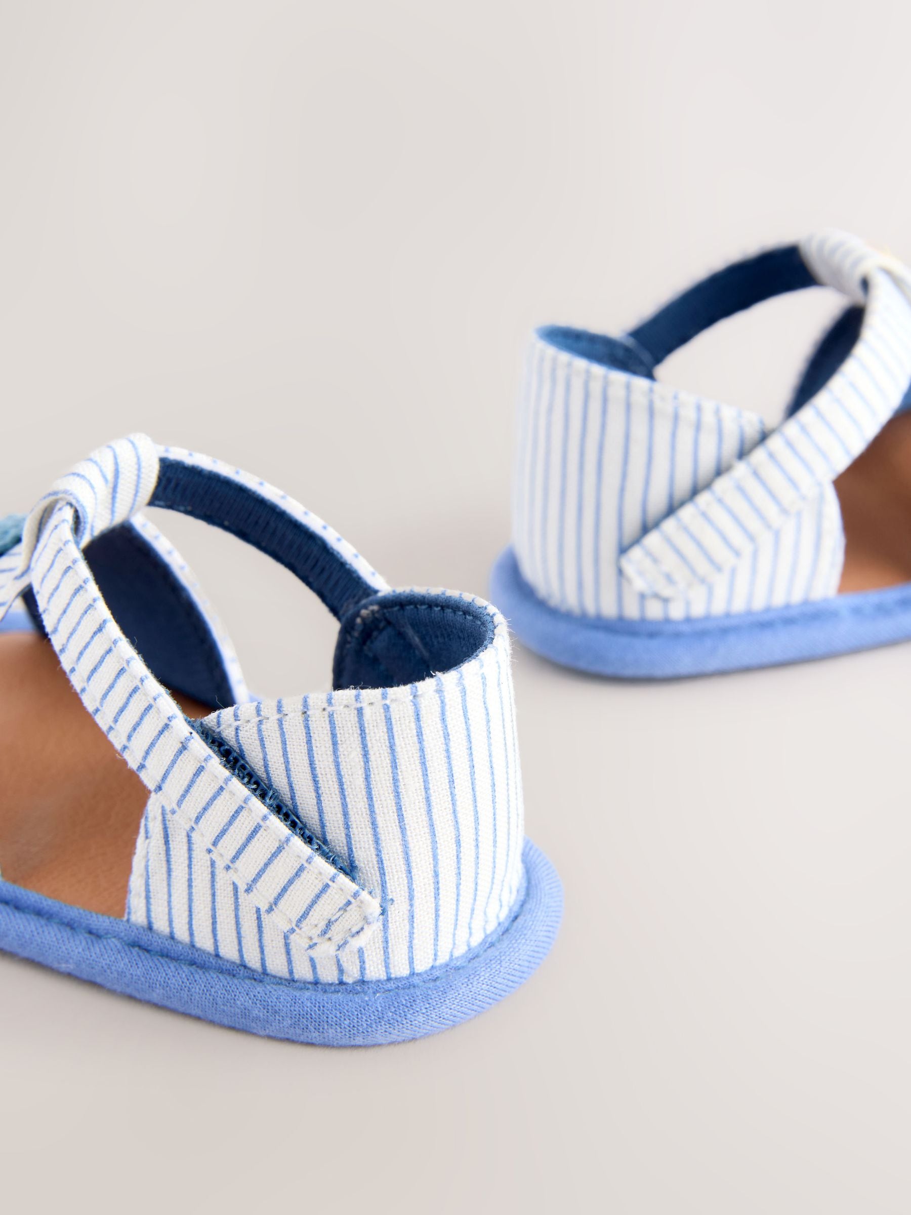 Navy Nautical Touch Fastening Baby Sandals (0-2mths) image 4