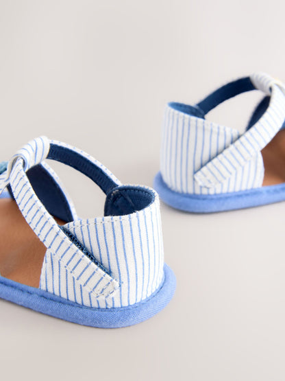 Navy Nautical Touch Fastening Baby Sandals (0-2mths) image 4