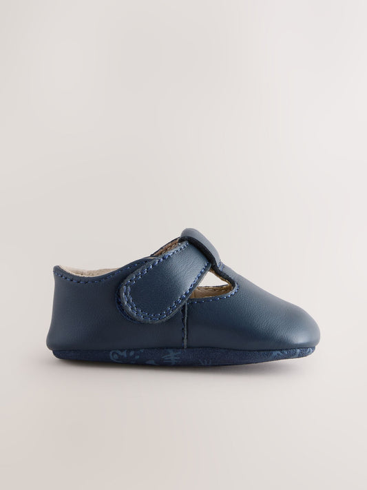 Navy T-Bar Baby Shoes (0-2mths) image 2