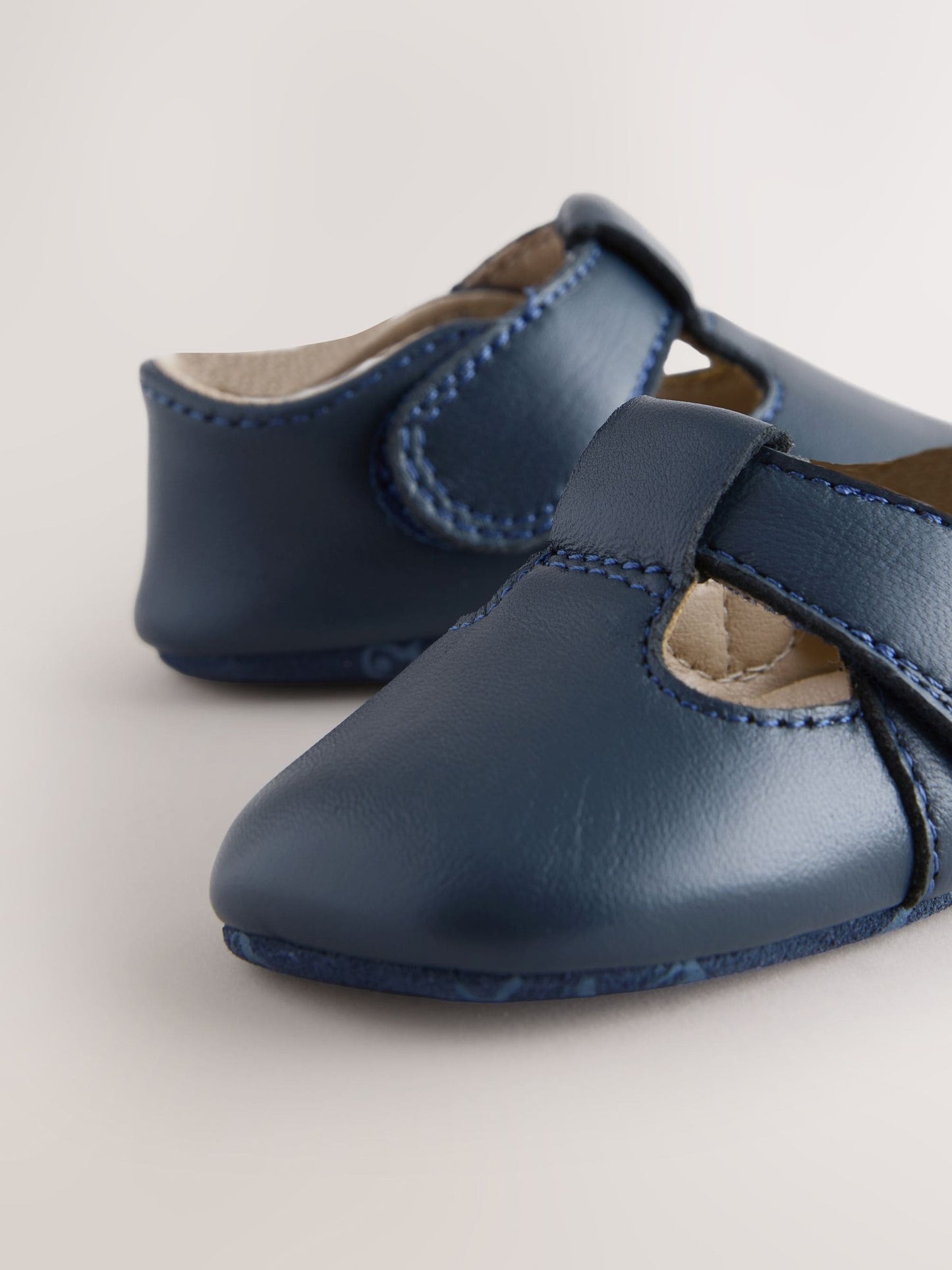 Navy T-Bar Baby Shoes (0-2mths) image 5