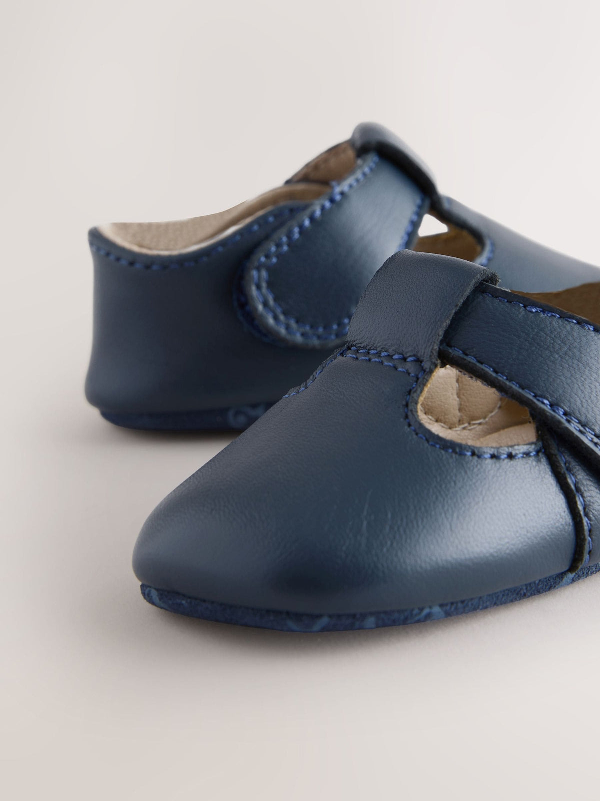 Navy T-Bar Baby Shoes (0-2mths) image 5