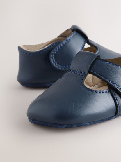 Navy T-Bar Baby Shoes (0-2mths) image 5