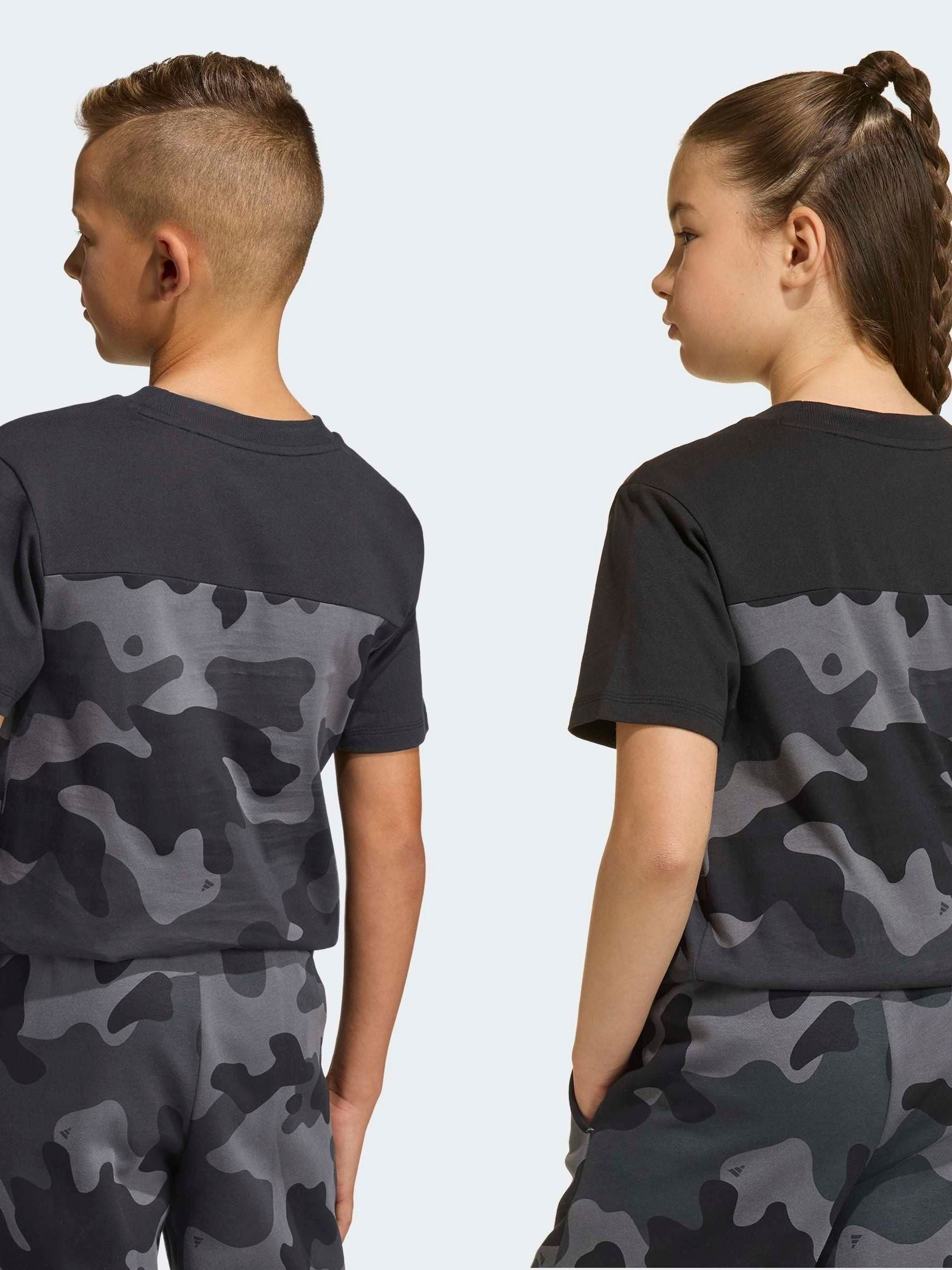 Dsiney Kidz - adidas Black Ground Essentials Camo Cotton Kids T-Shirt image 2