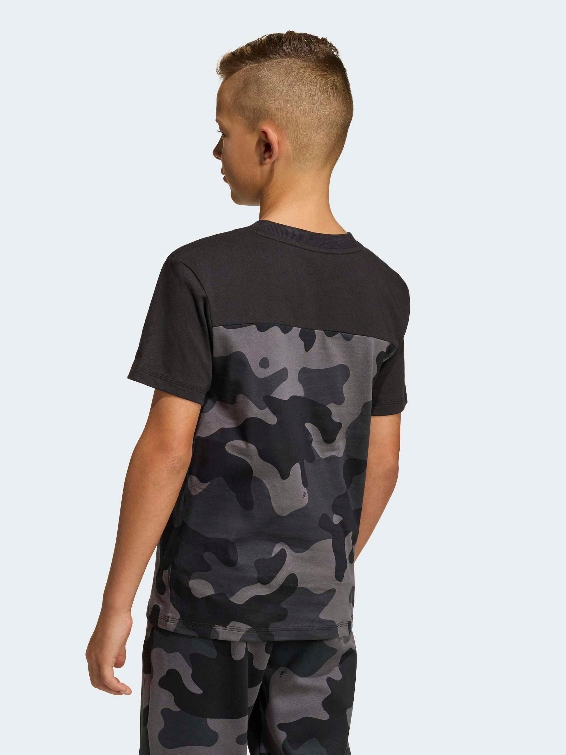 Dsiney Kidz - adidas Black Ground Essentials Camo Cotton Kids T-Shirt image 3