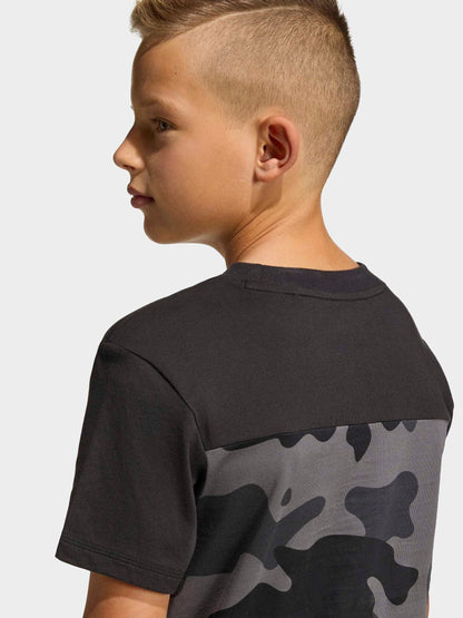 Dsiney Kidz - adidas Black Ground Essentials Camo Cotton Kids T-Shirt image 5