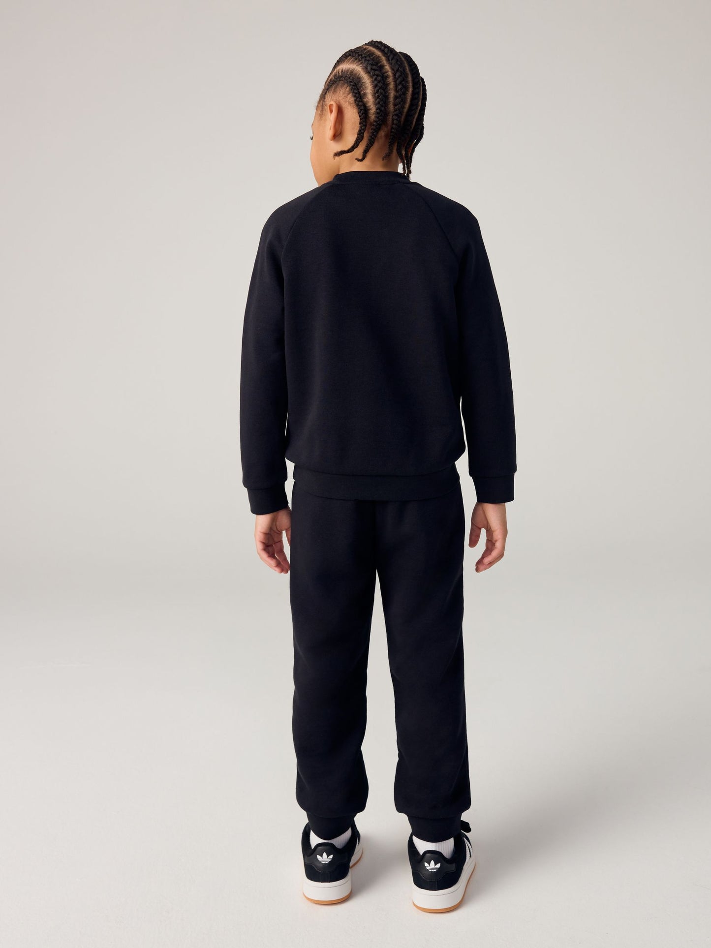 Dsiney Kidz - adidas Originals Black Trefoil Oversized Sweatshirt Little Kids Set image 3
