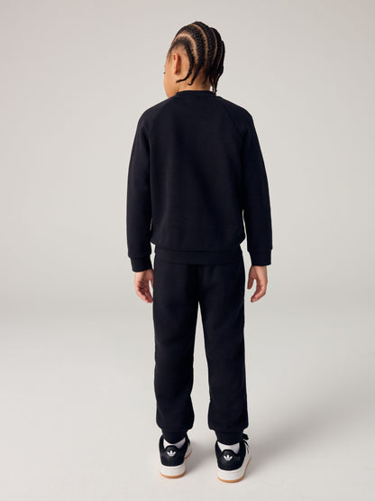 Dsiney Kidz - adidas Originals Black Trefoil Oversized Sweatshirt Little Kids Set image 3