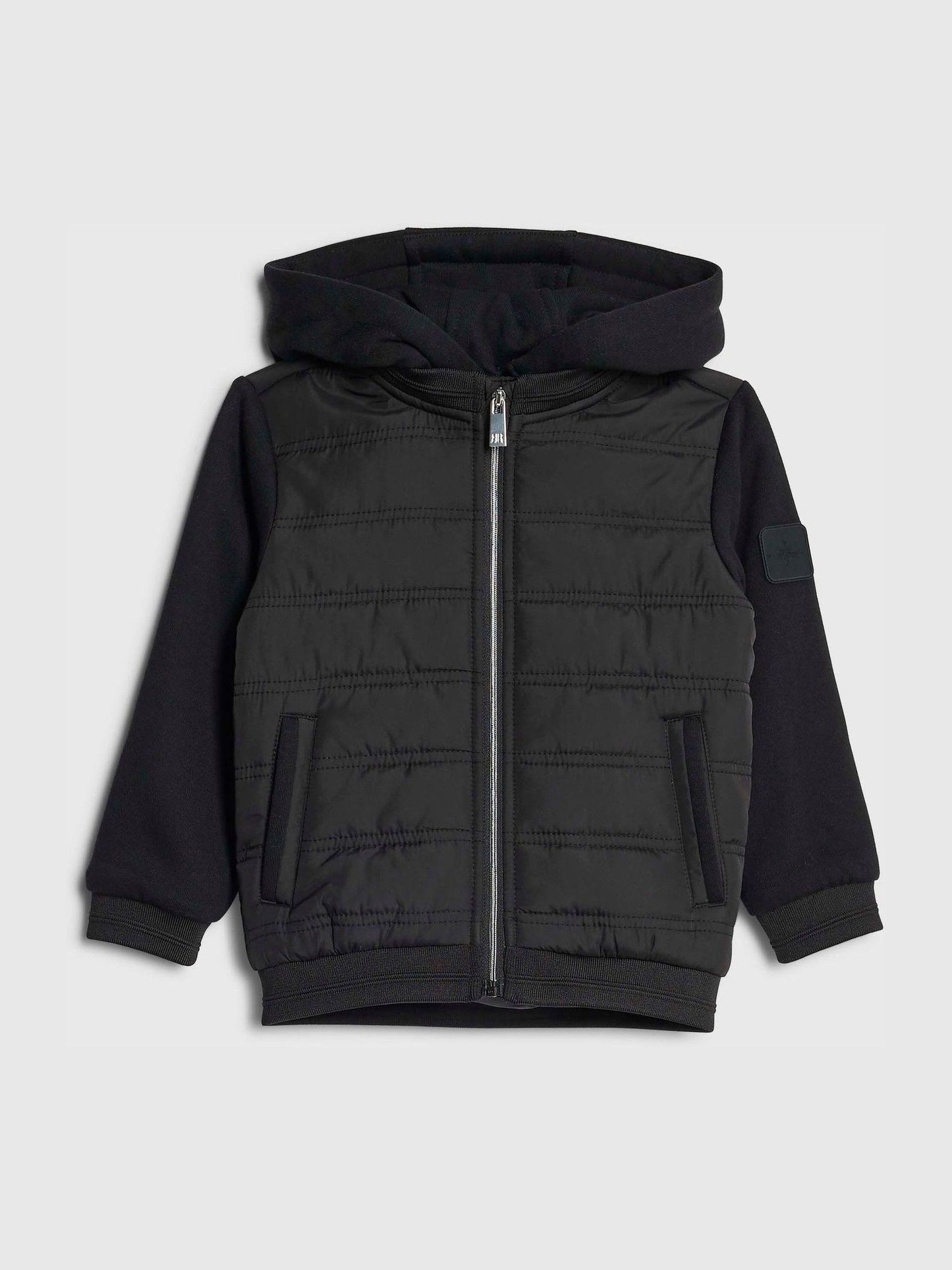 Dsiney Kidz - River Island Black Padded Hybrid Hood Jacket image 1