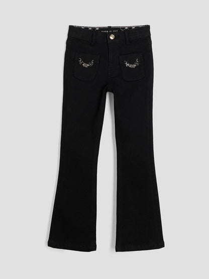 Dsiney Kidz - River Island Black Key Chain Pocket Flare Jeans image 1